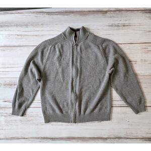 Old Navy Gray Full Zip Front Mock Neck Gray Sweater sz XL